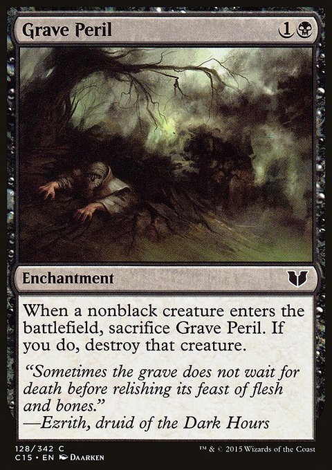 Grave Peril, Commander 2015 #128, Magic: The Gathering card
