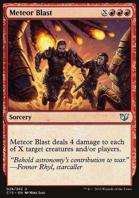 Meteor Blast, Commander 2015 #28, Magic: The Gathering card