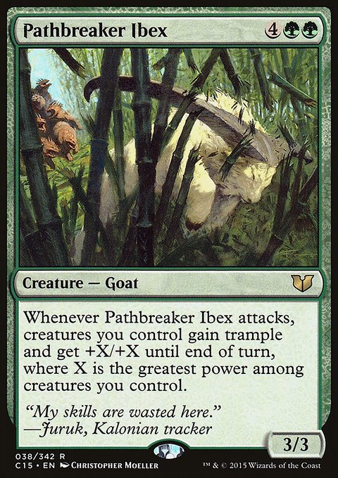 Pathbreaker Ibex, Commander 2015 #38, Magic: The Gathering card