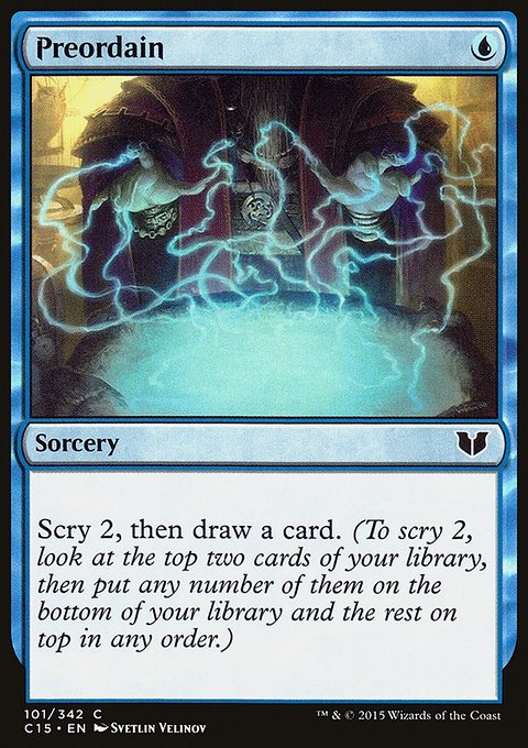 Preordain, Commander 2015 #101, Magic: The Gathering card