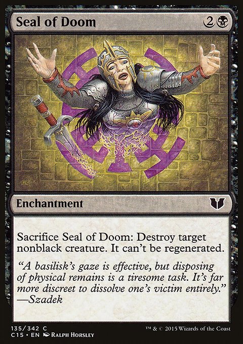 Seal of Doom, Commander 2015 #135, Magic: The Gathering card