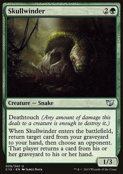 Skullwinder, Commander 2015 #39, Magic: The Gathering card