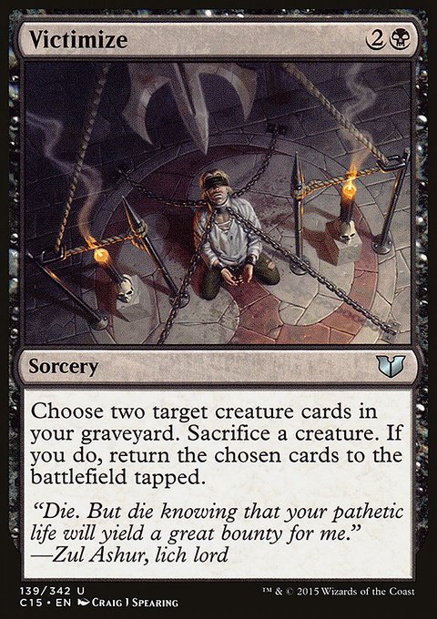 Victimize, Commander 2015 #139, Magic: The Gathering card