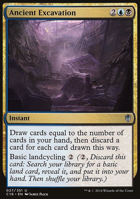 Ancient Excavation, Commander 2016 #27, Magic: The Gathering card