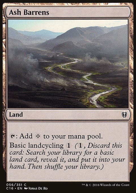Ash Barrens, Commander 2016 #56, Magic: The Gathering card