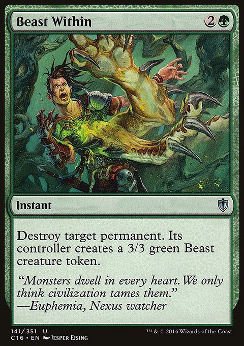 Beast Within, Commander 2016 #141, Magic: The Gathering card