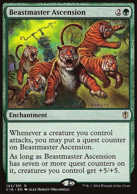 Beastmaster Ascension, Commander 2016 #142, Magic: The Gathering card