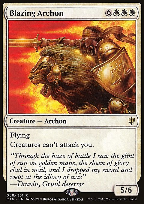 Blazing Archon, Commander 2016 #58, Magic: The Gathering card