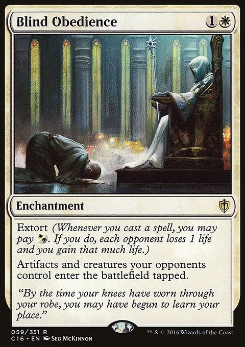 Blind Obedience, Commander 2016 #59, Magic: The Gathering card