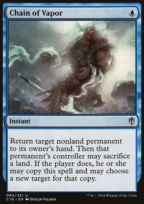 Chain of Vapor, Commander 2016 #84, Magic: The Gathering card