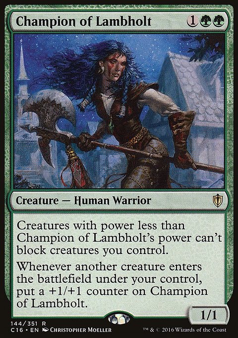Champion of Lambholt, Commander 2016 #144, Magic: The Gathering card