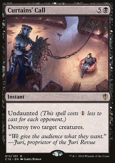 Curtains' Call, Commander 2016 #13, Magic: The Gathering card