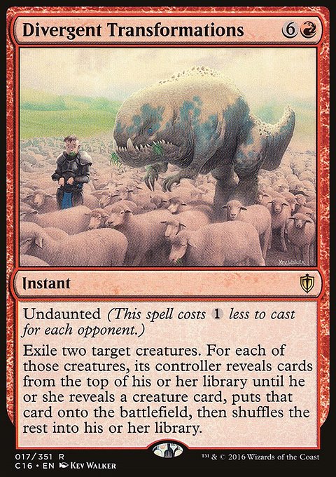 Divergent Transformations, Commander 2016 #17, Magic: The Gathering card