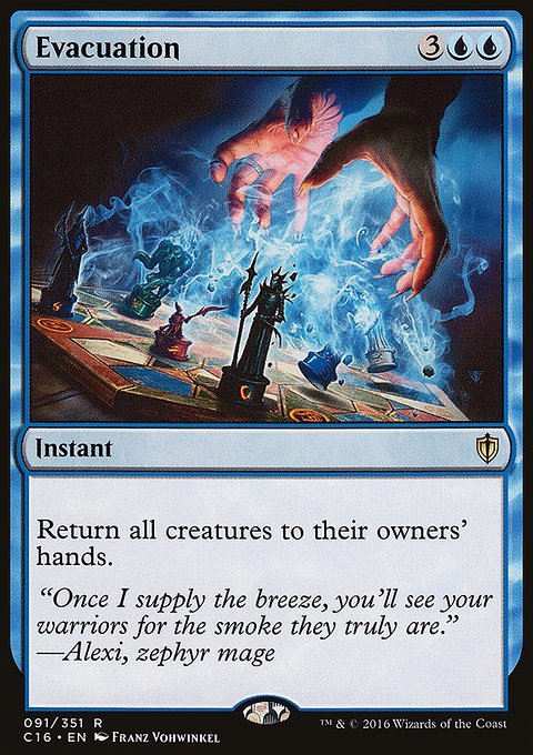 Evacuation, Commander 2016 #91, Magic: The Gathering card