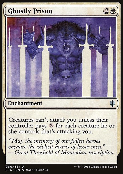 Ghostly Prison, Commander 2016 #66, Magic: The Gathering card