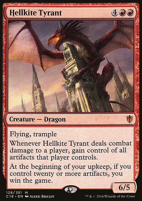 Hellkite Tyrant, Commander 2016 #128, Magic: The Gathering card