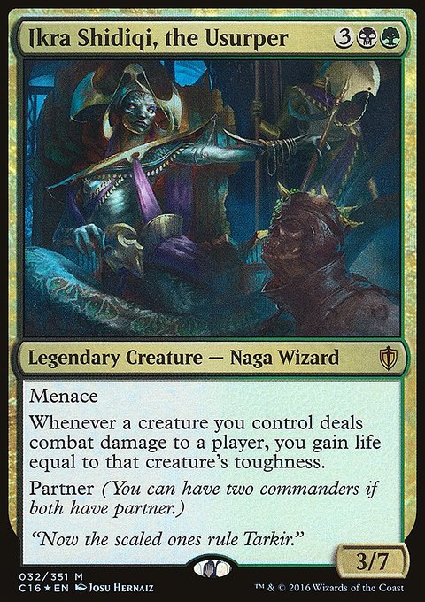 Ikra Shidiqi, the Usurper, Commander 2016 #32, Magic: The Gathering card