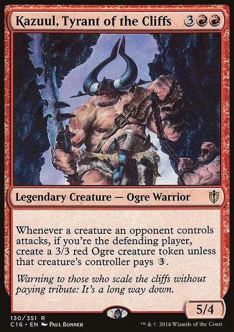 Kazuul, Tyrant of the Cliffs, Commander 2016 #130, Magic: The Gathering card