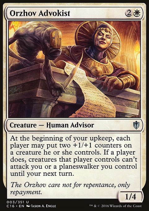 Orzhov Advokist, Commander 2016 #3, Magic: The Gathering card