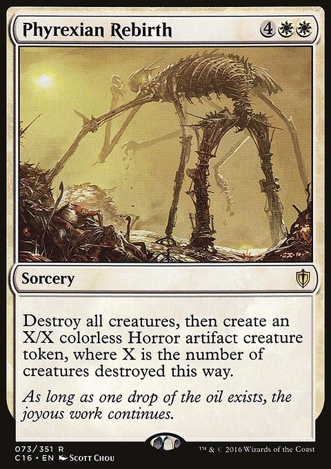 Phyrexian Rebirth, Commander 2016 #73, Magic: The Gathering card