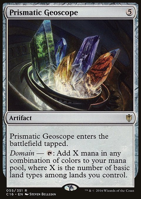Prismatic Geoscope, Commander 2016 #55, Magic: The Gathering card