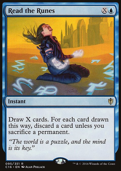 Read the Runes, Commander 2016 #95, Magic: The Gathering card