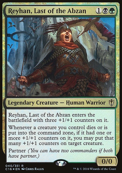 Reyhan, Last of the Abzan, Commander 2016 #40, Magic: The Gathering card