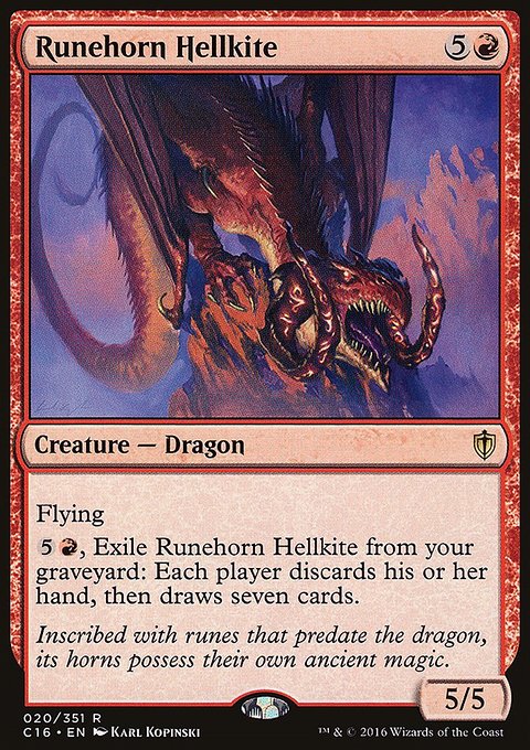 Runehorn Hellkite, Commander 2016 #20, Magic: The Gathering card
