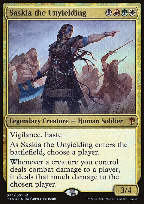 Saskia the Unyielding, Commander 2016 #41, Magic: The Gathering card