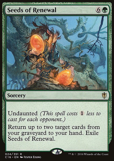 Seeds of Renewal, Commander 2016 #24, Magic: The Gathering card