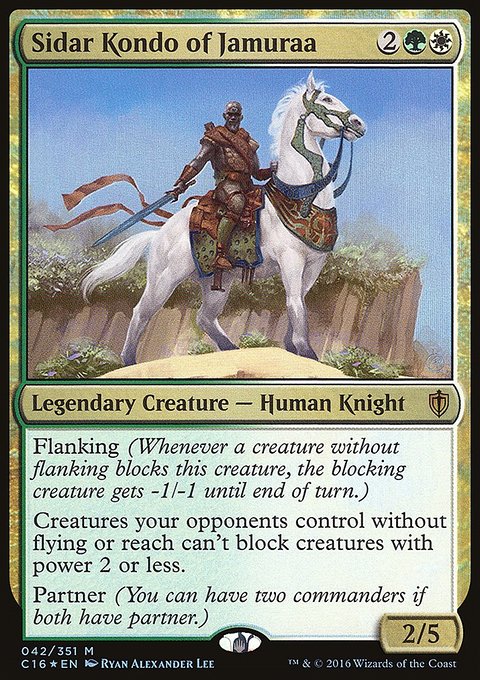 Sidar Kondo of Jamuraa, Commander 2016 #42, Magic: The Gathering card