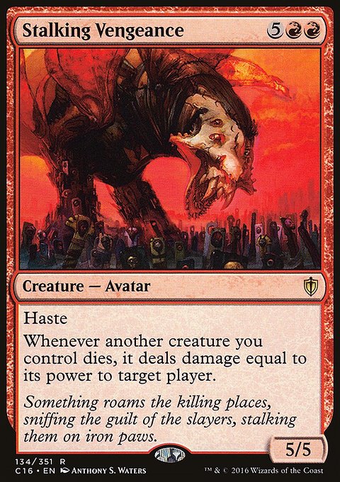 Stalking Vengeance, Commander 2016 #134, Magic: The Gathering card