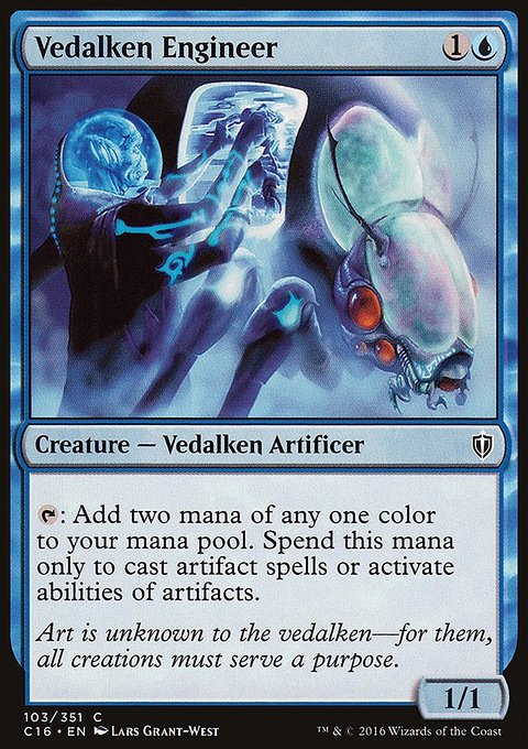 Vedalken Engineer, Commander 2016 #103, Magic: The Gathering card