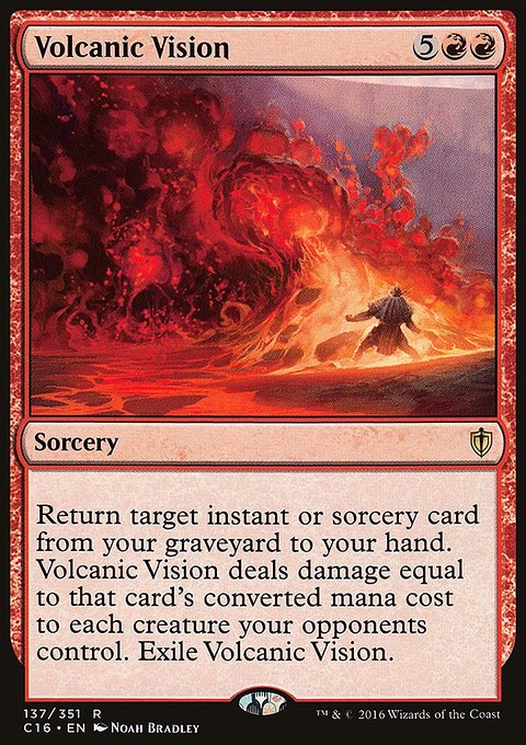 Volcanic Vision, Commander 2016 #137, Magic: The Gathering card