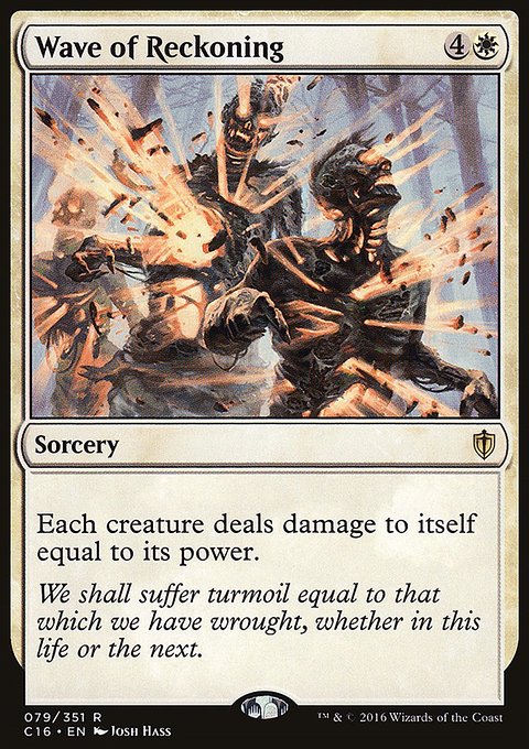 Wave of Reckoning, Commander 2016 #79, Magic: The Gathering card