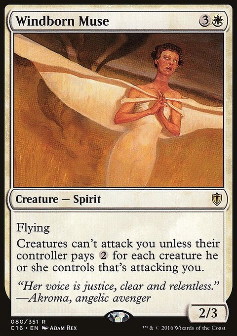 Windborn Muse, Commander 2016 #80, Magic: The Gathering card