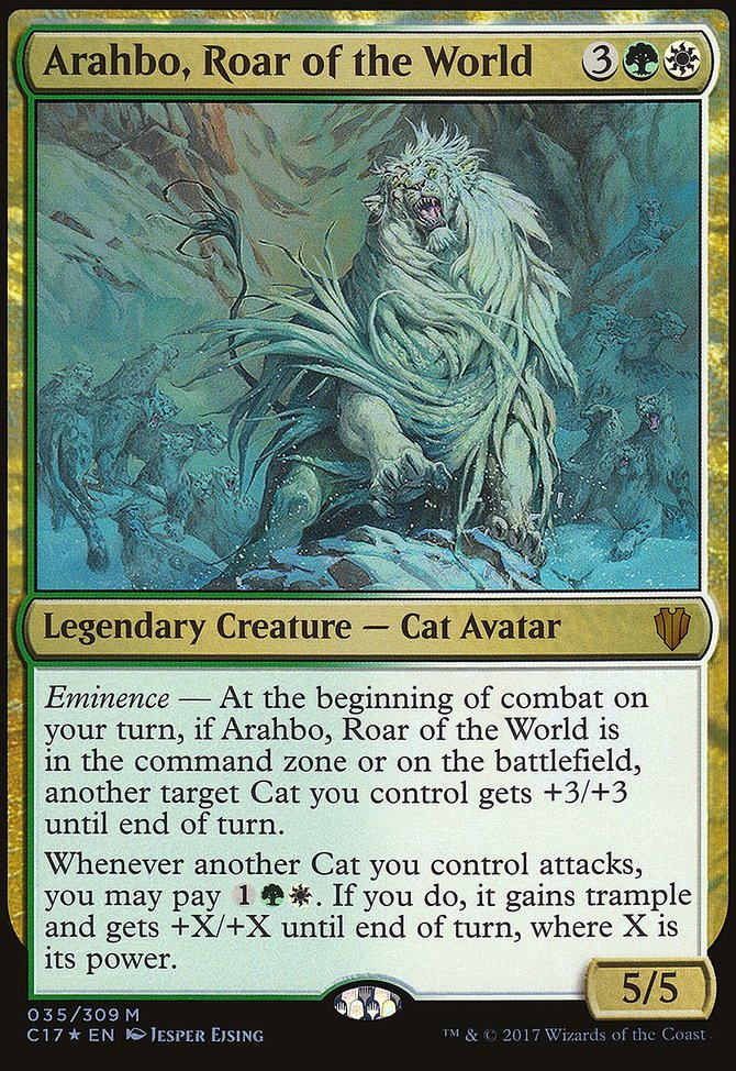 Arahbo, Roar of the World, Commander 2017 Oversized #35, Magic: The Gathering card