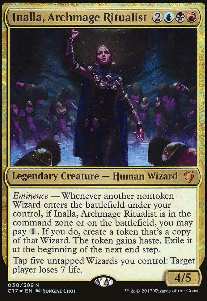 Inalla, Archmage Ritualist, Commander 2017 Oversized #38, Magic: The Gathering card