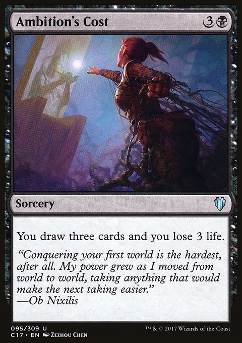 Ambition's Cost, Commander 2017 #95, Magic: The Gathering card