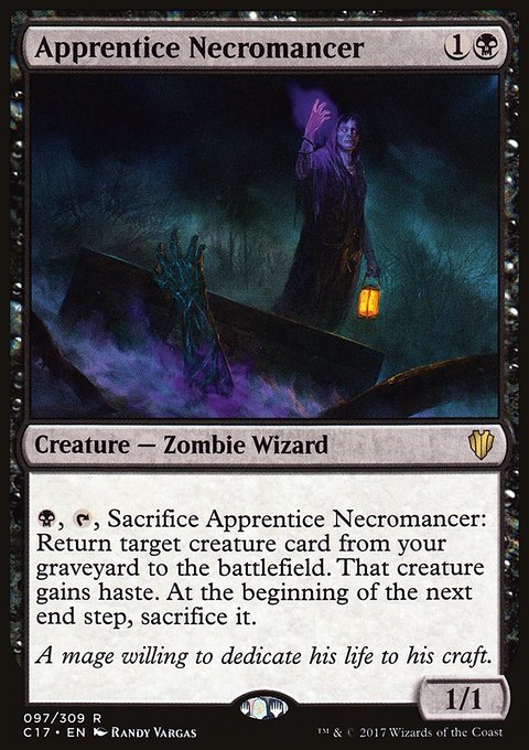 Apprentice Necromancer, Commander 2017 #97, Magic: The Gathering card