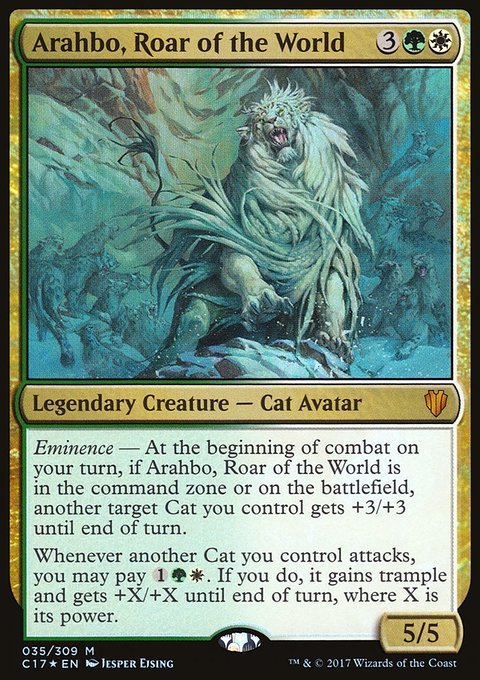 Arahbo, Roar of the World, Commander 2017 #35, Magic: The Gathering card