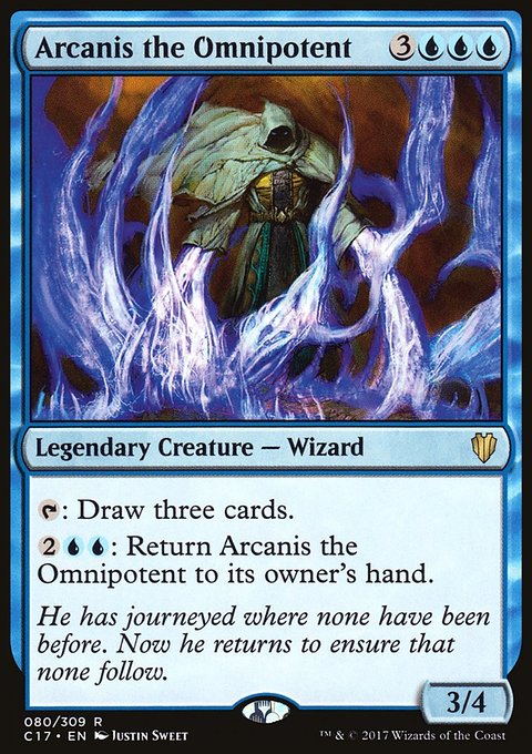 Arcanis the Omnipotent, Commander 2017 #80, Magic: The Gathering card