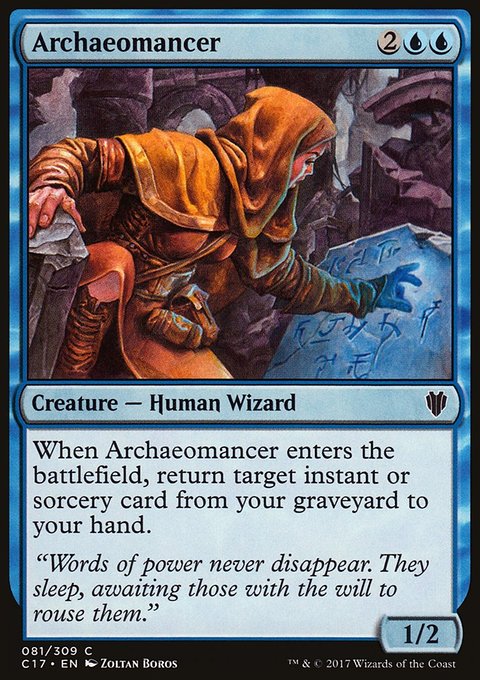 Archaeomancer, Commander 2017 #81, Magic: The Gathering card