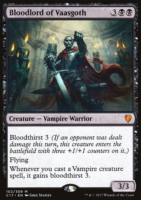 Bloodlord of Vaasgoth, Commander 2017 #102, Magic: The Gathering card