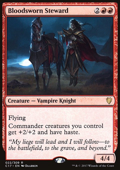 Bloodsworn Steward, Commander 2017 #22, Magic: The Gathering card