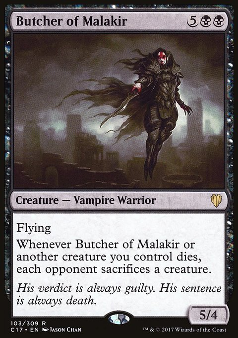 Butcher of Malakir, Commander 2017 #103, Magic: The Gathering card