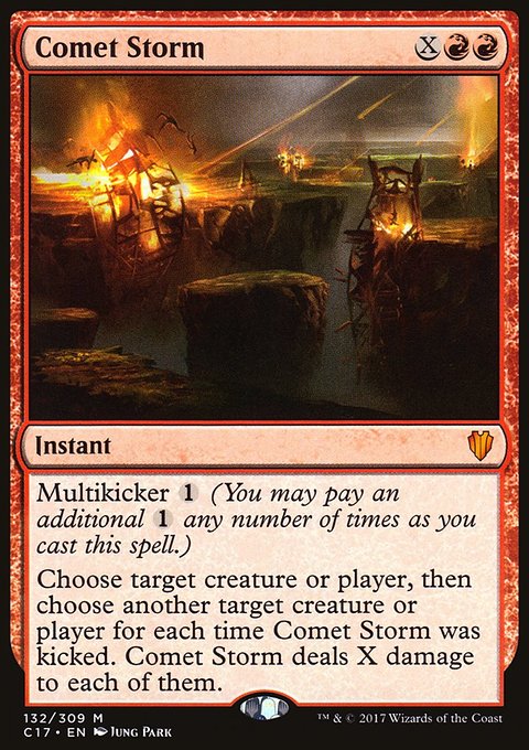 Comet Storm, Commander 2017 #132, Magic: The Gathering card