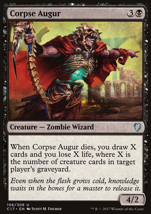Corpse Augur, Commander 2017 #106, Magic: The Gathering card
