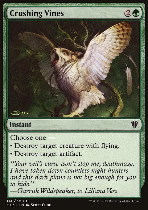 Crushing Vines, Commander 2017 #146, Magic: The Gathering card