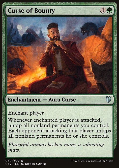 Curse of Bounty, Commander 2017 #30, Magic: The Gathering card